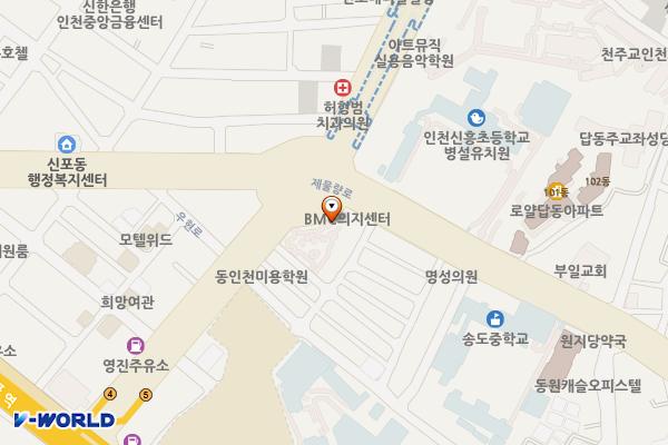 답동쉼터 화장실 위치 지도 — 인천광역시 중구 우현로 28