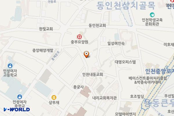 성미가엘종합사회복지관 2층 위치 지도 — 인천광역시 제물포구 송학로 40, 성미가엘종합사회복지관 (내동)