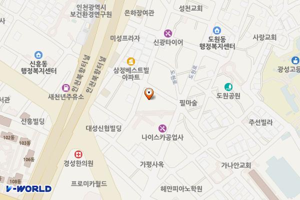 신흥시장 위치 지도 — 인천광역시 중구 도원로 23-24