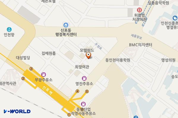 신포동주민자치센터 위치 지도 — 인천광역시 제물포구 인중로174번길 16, 신포동주민문화센터 (사동)