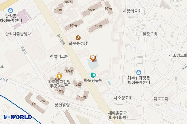 화도진도서관 위치 지도 — 인천광역시 제물포구 화도진로 122