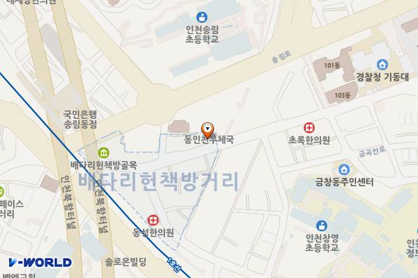 배다리성냥마을박물관 위치 지도 — 인천광역시 제물포구 금곡로 19