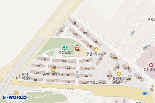 송현3동 행정복지센터 위치 지도 — 인천광역시 제물포구 인중로 635-20