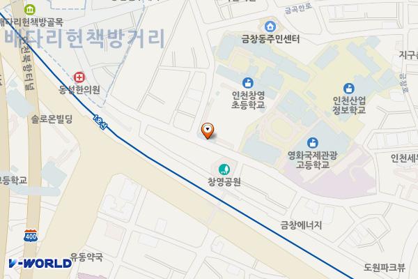 민방위교육장 위치 지도 — 인천광역시 제물포구 우각로 19