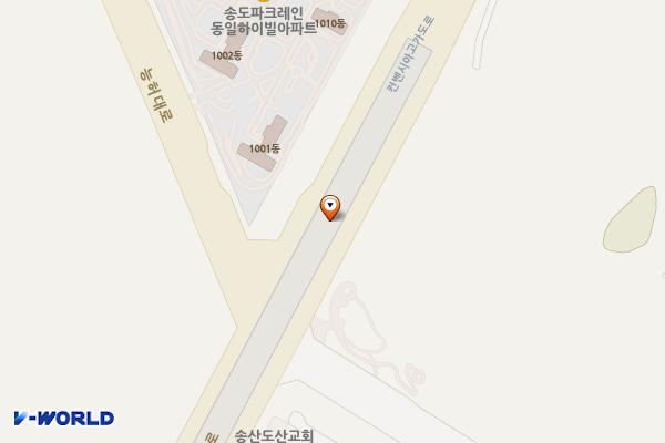 컨벤시아교 하부 공영주차장 위치 지도 — 인천광역시 연수구 동춘동 719-51