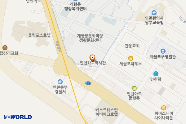 화교역사관 위치 지도 — 인천광역시 제물포구 제물량로 236, 인천 화교역사관(근대역사체험관) (항동1가)