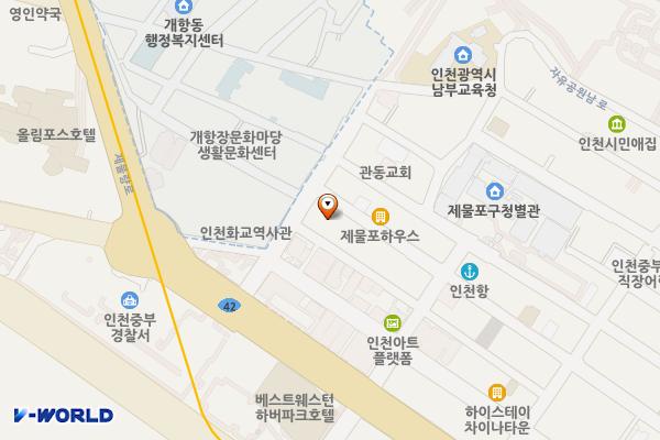 대불호텔전시관 위치 지도 — 인천광역시 제물포구 신포로23번길 101 (중앙동1가)