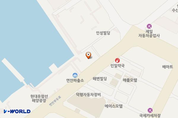 해양센터 1층 위치 지도 — 인천광역시 중구 연안부두로 16