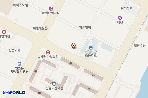 인천종합어시장 위치 지도 — 인천광역시 중구 연안부두로33번길 37