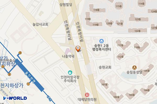 솔마루생활문화센터 위치 지도 — 인천광역시 제물포구 화도진로44번길 18
