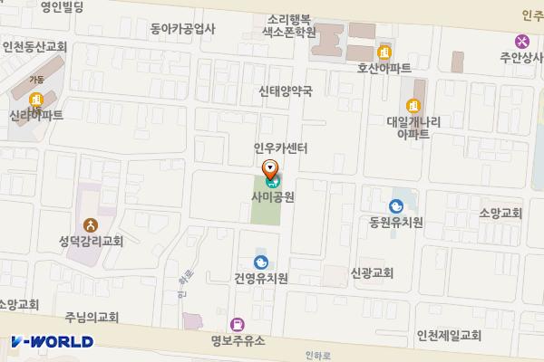 사미어린이공원 위치 지도 — 인천광역시 미추홀구 한나루로490번길 96, 노인정 (주안동)