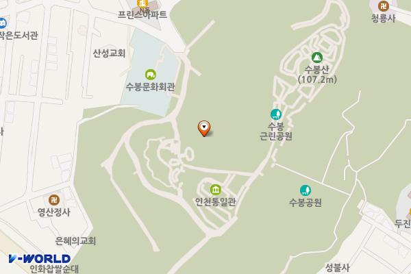 수봉물놀이장 위치 지도 — 인천광역시 미추홀구 숭의동 7-241