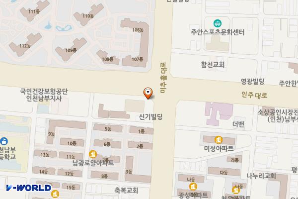신기사거리쉼터 위치 지도 — 인천광역시 미추홀구 주안동 1457-5
