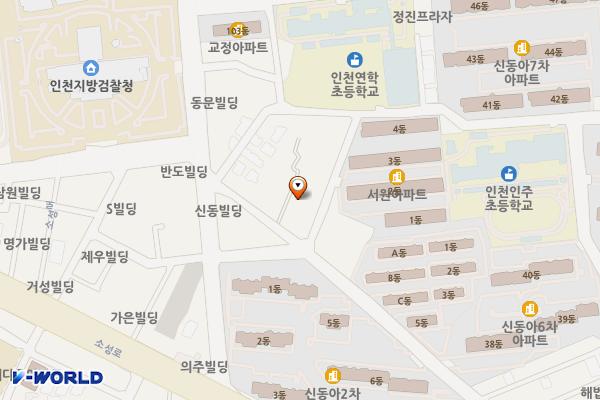 학익마을 위치 지도 — 인천광역시 미추홀구 학익소로63번길 15-10 (학익동)