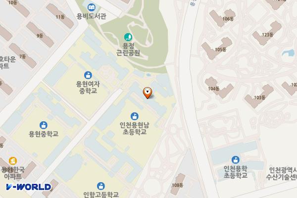 인천용현남초등학교 위치 지도 — 인천광역시 미추홀구 매소홀로 133