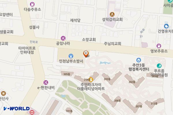 인천미추홀경찰서주안2파출소 위치 지도 — 인천광역시 미추홀구 인하로 196, 주안2파출소 (주안동)