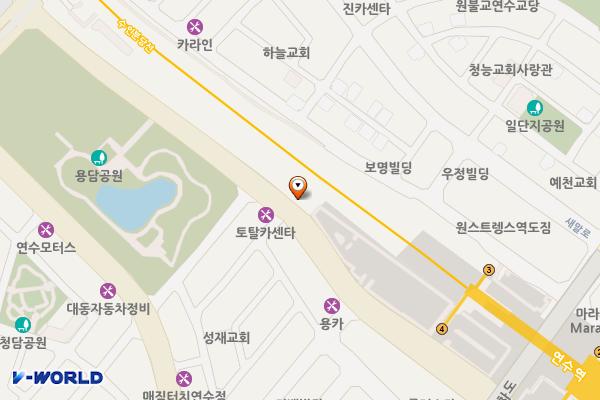 연수역남부공영주차장 위치 지도 — 인천광역시 연수구 청학동 466