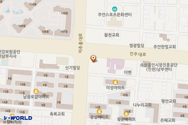 현대오일뱅크㈜직영 미추홀셀프주유소 위치 지도 — 인천광역시 미추홀구 인주대로 394 (주안동)