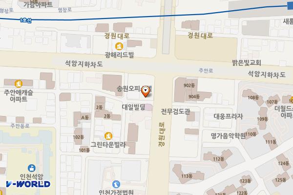 인천아동보호전문기관 위치 지도 — 인천광역시 미추홀구 경원대로 899