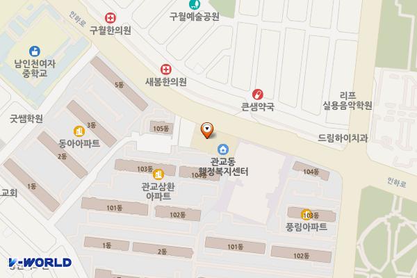 인천미추홀소방서관교119안전센터 위치 지도 — 인천광역시 미추홀구 인하로 450