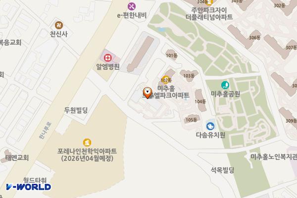 인천보호관찰소 위치 지도 — 인천광역시 미추홀구 학익소로 13