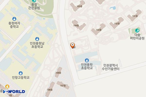 도담공원화장실 위치 지도 — 인천광역시 미추홀구 용정공원로 65 (용현동)