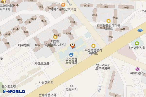 인천경원초등학교 위치 지도 — 인천광역시 미추홀구 경인로 511