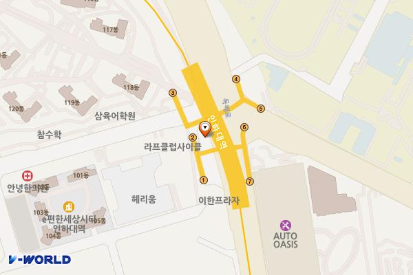 인하대역(수인선) 위치 지도 — 인천광역시 미추홀구 독배로 313