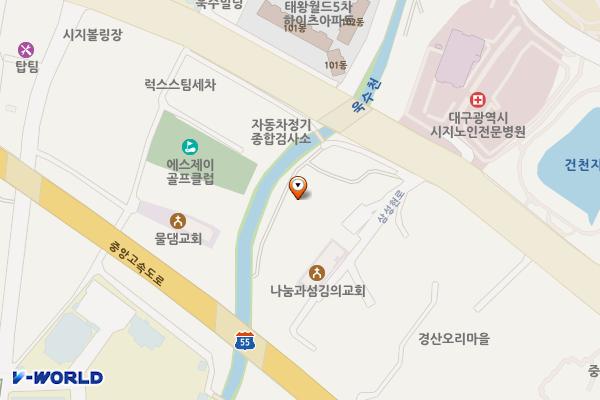 욱수골공영주차장 위치 지도 — 대구광역시 수성구 욱수동 694