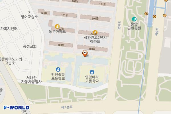 인천인명여자고등학교 위치 지도 — 인천광역시 미추홀구 문화로 11