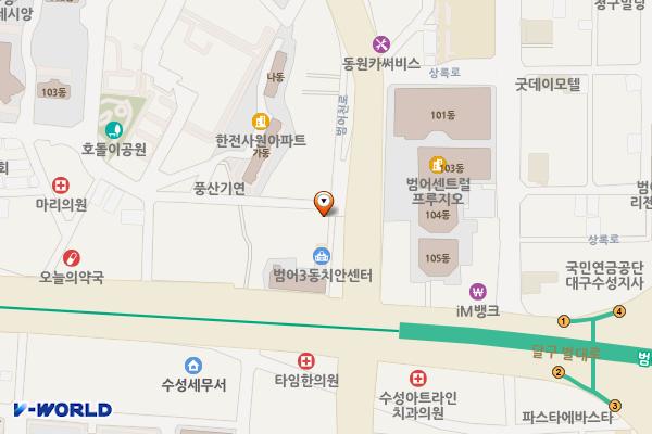 범어천로노상공영1주차장 위치 지도 — 대구광역시 수성구 수성동4가 985-98