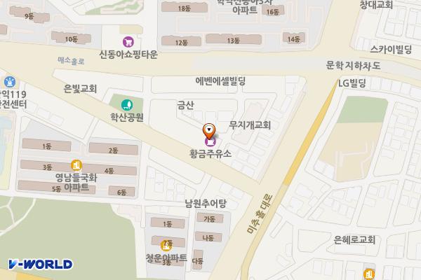 황금주유소 위치 지도 — 인천광역시 미추홀구 소성로 253 (학익동)
