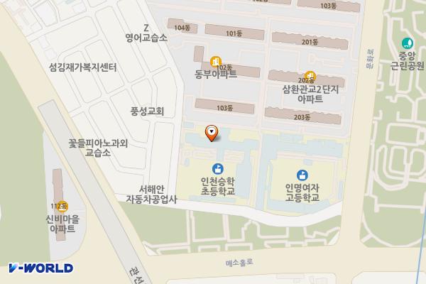 인천승학초등학교 위치 지도 — 인천광역시 미추홀구 주승로 259