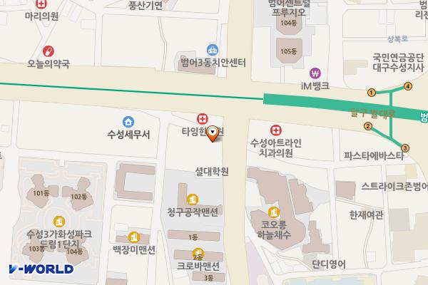 범어천로노상공영4주차장 위치 지도 — 대구광역시 수성구 범어동881-7