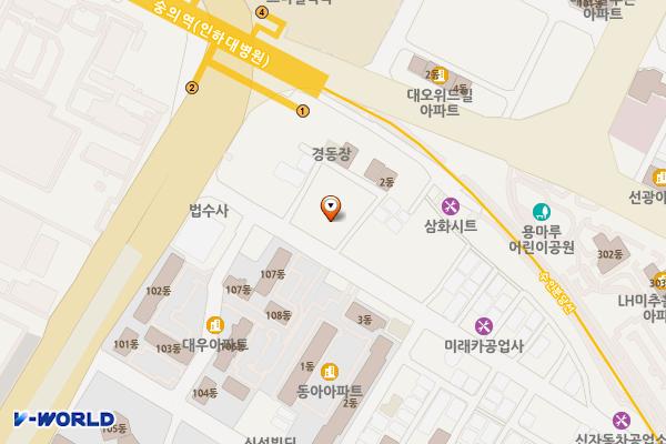인천시노인복지회관 위치 지도 — 인천광역시 미추홀구 능해길 21