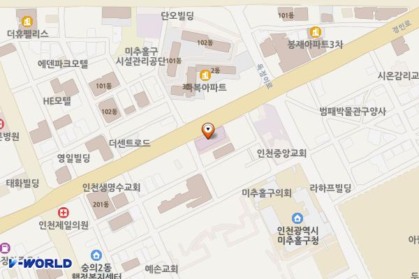 숭의보건지소 위치 지도 — 인천광역시 미추홀구 경인로 54, 숭의보건지소 (숭의동)