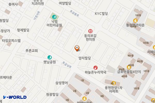 김원배소아과 위치 지도 — 인천광역시 미추홀구 낙섬중로 37 (용현동)