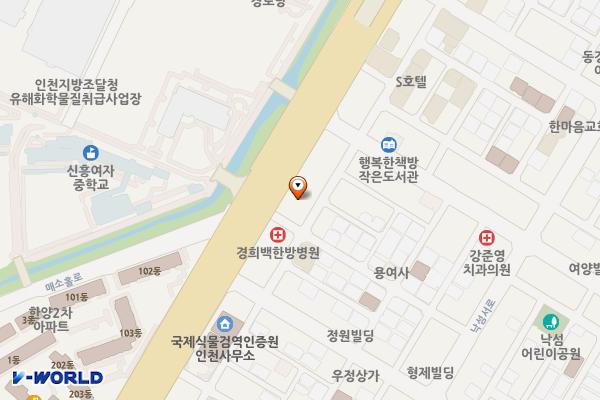 호텔서해컨벤션웨딩홀 위치 지도 — 인천광역시 미추홀구 아암대로 87(용현동)