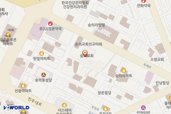 숭의종합사회복지관 위치 지도 — 인천광역시 미추홀구 독배로 485