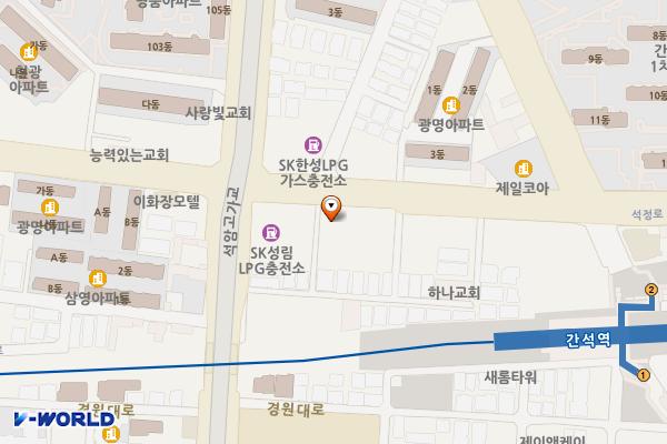 최고주유소 위치 지도 — 인천광역시 미추홀구 석정로 498 (주안동)