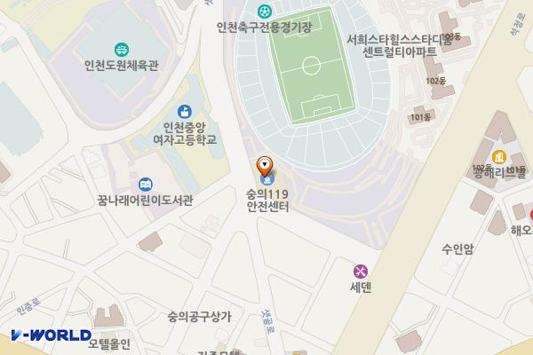 인천미추홀소방서숭의119안전센터 위치 지도 — 인천광역시 미추홀구 석정로49번길 30