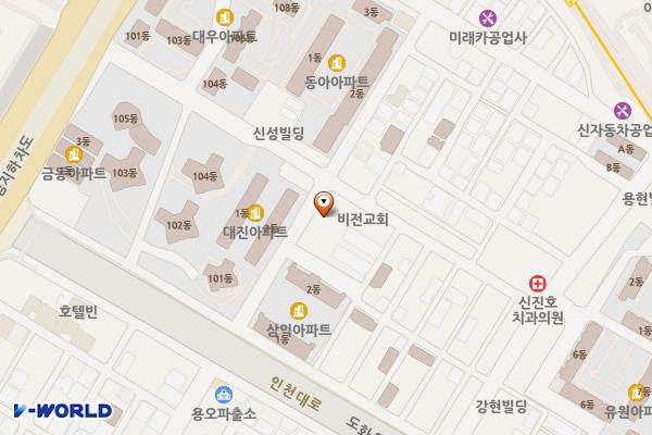 백운프라자 위치 지도 — 인천광역시 미추홀구 아암대로29번길 48(용현동)