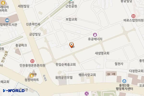 용현시장(하) 위치 지도 — 인천광역시 미추홀구 용삼길23번길 6 (용현동, 용현시장공중화장실)