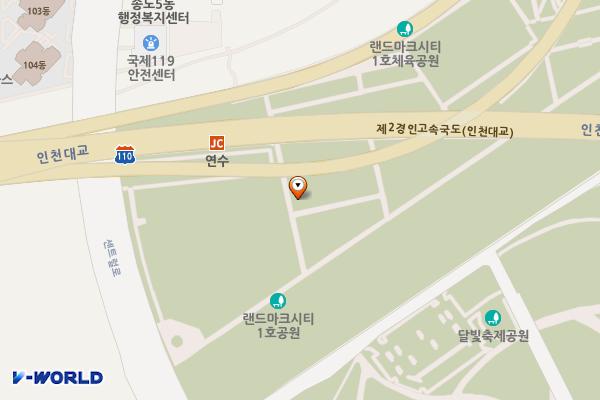 랜드마크시티1호체육공원-1 위치 지도 — 인천광역시 연수구 센트럴로 396 (송도동)