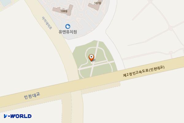 랜드마크시티3호근린공원 위치 지도 — 인천광역시 연수구 아카데미로 590, 랜드마크시티5호 공원 내 공중화장실 (송도동)