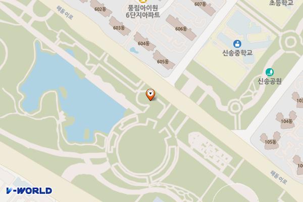 해돋이공원(동산, 더샾 앞) 위치 지도 — 인천광역시 연수구 해돋이로 51, 해돋이공원 (송도동)