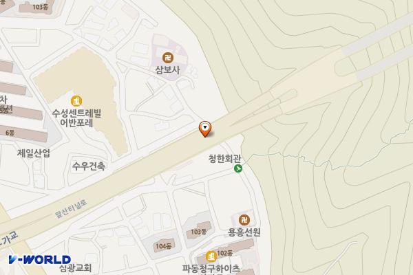 파동교네거리주차장 위치 지도 — 대구광역시 수성구 파동 274