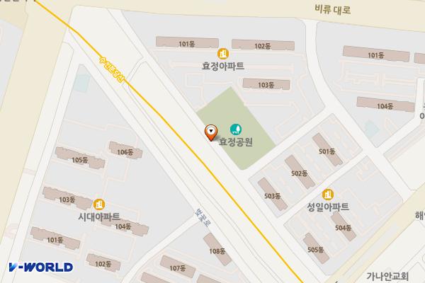 효정공원 위치 지도 — 인천광역시 연수구 비류대로 320번길