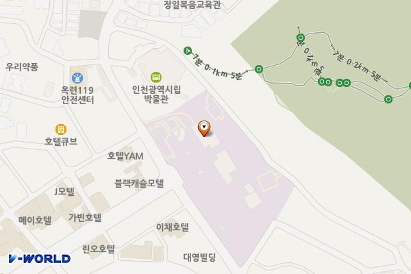 인천상륙작전기념관(전망대) 위치 지도 — 인천광역시 연수구 청량로 138(옥련동, 인천상륙작전기념관)