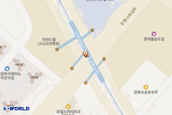 인천대입구역1-2 위치 지도 — 인천광역시 연수구 인천타워대로 지하 155 (송도동, 인천대입구역)
